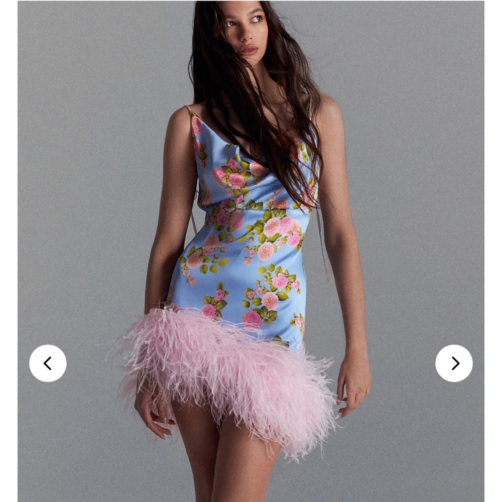 Blazy Shower MINI PARADISE BIRD DRESS BLUE/PINK